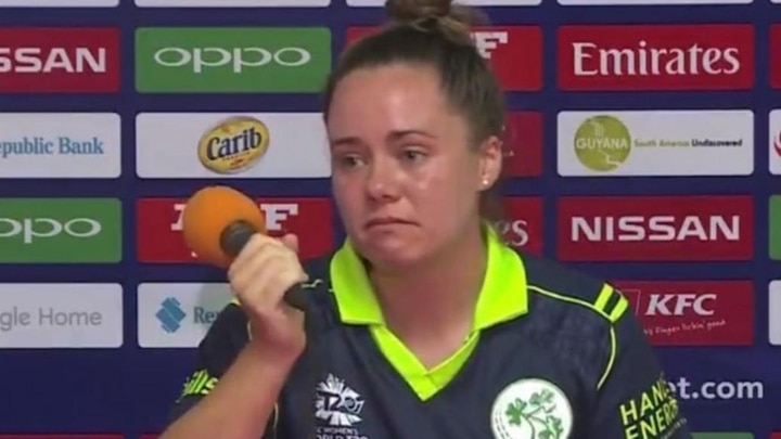 WATCH: Ireland skipper breaks down after getting knocked out of Women's World T20 দেখুন: মহিলাদের টি ২০ বিশ্বকাপ থেকে দল ছিটকে যাওয়ায় কেঁদে ফেললেন আয়ারল্যান্ডের অধিনায়ক