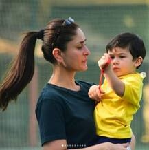 এয়ারপোর্টে মা-বাবার সঙ্গে তৈমুর, দেখুন ক্যামেরা দেখে কী করল ছোট্ট নবাব