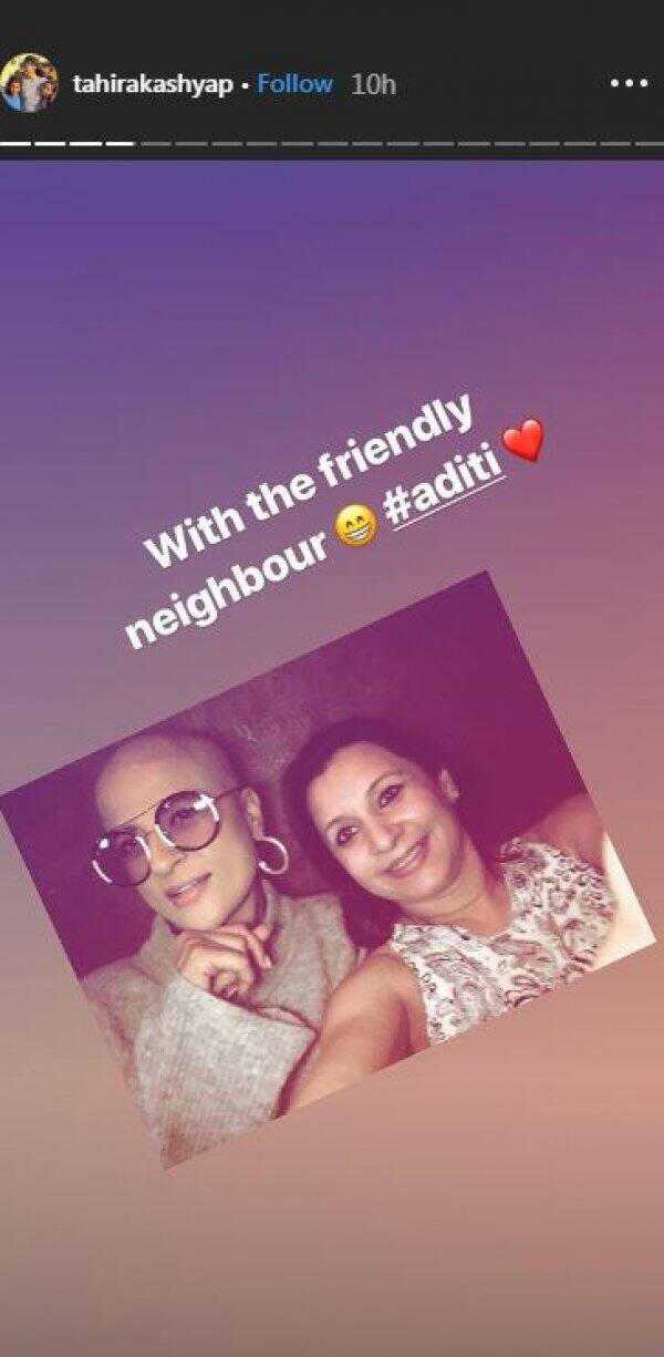 আয়ুষ্মান খুরানার স্ত্রী তাহিরা কাশ্যপ জানিয়েছেন, তাঁর ব্রেস্ট ক্যানসার হয়েছে। তখন থেকে কেমোথেরাপি চলছে তাঁর। কিন্তু অকুতোভয় তাহিরা ক্যানসারের সঙ্গে লড়াই যেমন চালাচ্ছেন, তেমনই হাসিমুখে গ্রহণ করেছেন জীবনকে।