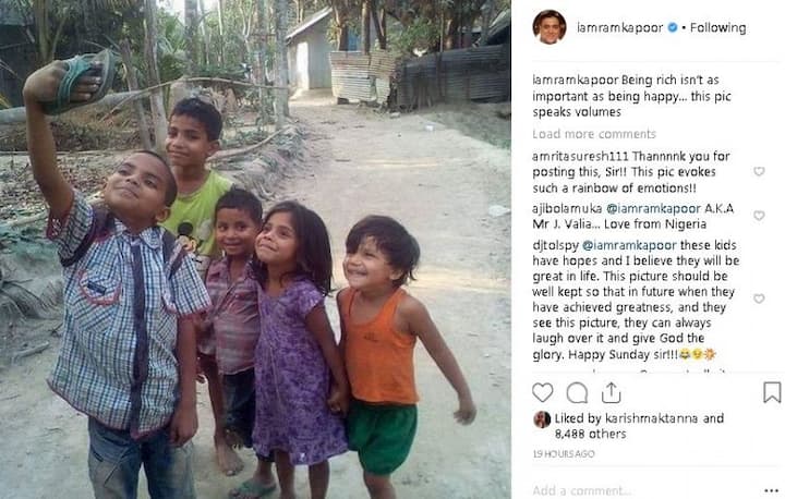 রাম কপূর লিখেছেন, সুখী হতে গেলে ধনী হওয়া জরুরি নয়, এটিই তার প্রমাণ।