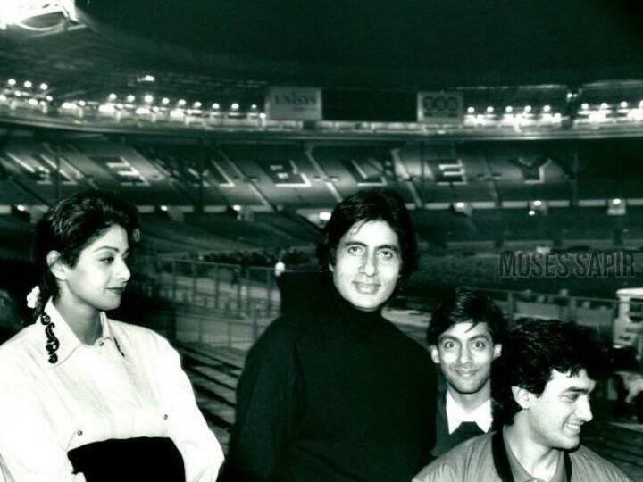 Big B shares throwback picture with Sridevi, Salman, Aamir from their first concert! ফিরে দেখা: বিদেশের মাটিতে প্রথম কনসার্টে সলমন, আমিরকে নিয়ে যাওয়ার ছবি শেয়ার করলেন অমিতাভ