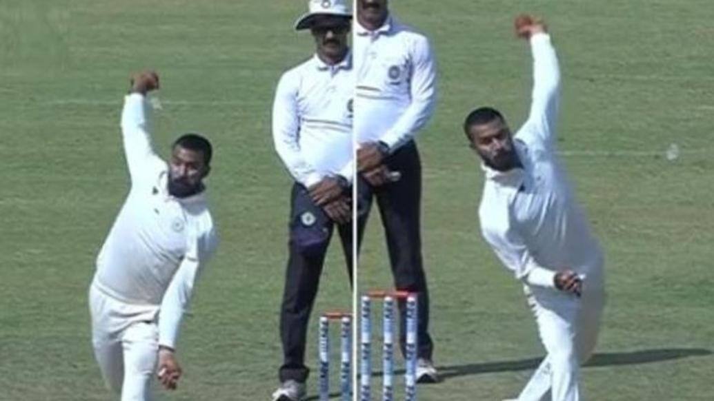 Irani cup 2019 ambidextrous akshay karnewar knocks selectors doors with stunning all round show দেখুন: ইরানি কাপের ম্যাচে দুই হাতে বোলিং করে তাক লাগিয়ে দিলেন বিদর্ভের অক্ষয় কারনেওয়ার