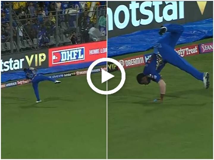 Pollard takes a spectacular one-handed leaping catch to stun Raina দেখুন, বাউন্ডারি লাইনে চমকপ্রদ ক্যাচে রায়নাকে ফেরালেন পোলার্ড