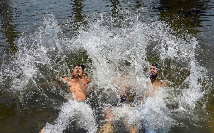 নর্মদার জলে একটু শান্তির খোঁজ (পিটিআই ইমেজ)