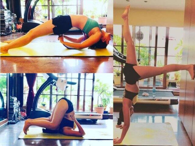 PICS-Kareena Kapoor Khan practising these difficult yoga asanas will leave you jaw-dropped দেখুন, করিনা কপূরের ভাইরাল হওয়া শারীরিক কসরতের ছবি