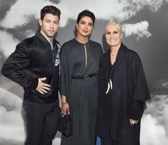 ফ্যাশন ডিজাইনার ডায়ারের সঙ্গে প্রিয়ঙ্কা-নিক।