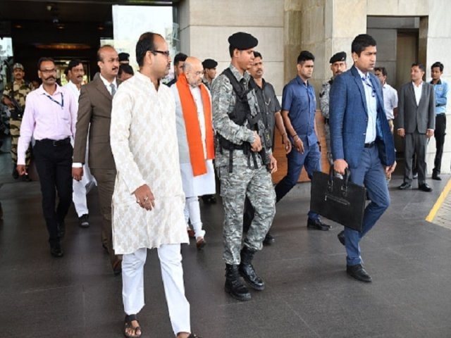 HM Amit Shah holds meeting with top security brass নিরাপত্তা-সংক্রান্ত শীর্ষস্তরের বৈঠকে অমিত শাহ