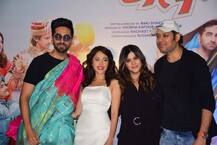 দেখুন! ড্রিম গার্ল-এর ট্রেলার উদ্বোধনে শাড়িতে আয়ুষ্মান খুরানা