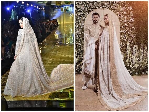 দীপিকার পোশাক ছিল অনেকটা তাঁর বিয়ের রিসেপশন ড্রেসের মত।