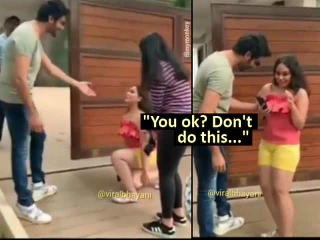 Kartik Aaryan Gets Worried As Female Fan Starts Shaking অপেক্ষারত মহিলা ভক্ত, বাড়ি থেকে বেরিয়ে এলেন কার্তিক আরিয়ান, তারপর?