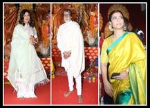 মুম্বইয়ে পুজো মণ্ডপে তারকা সমাহার, রানি, কাজল সাক্ষাৎ, এলেন অমিতাভ, প্রিয়ঙ্কাও