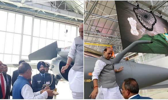 ৮৭তম বায়ুসেনা দিবসেই ফ্রান্স থেকে প্রথম রাফাল যুদ্ধবিমান পেল ভারত। মোট ৩৬টি রাফাল যুদ্ধবিমান পাওয়ার কথা ভারতের। প্রথম রাফালটি নিতে এদিন প্যারিস থেকে মেরিন্যাক বায়ুসেনা ঘাঁটিতে পৌঁছন প্রতিরক্ষামন্ত্রী রাজনাথ সিংহ।