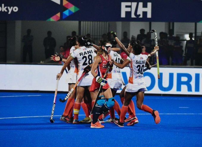 Indian women's hockey team qualifies for 2020 Tokyo Olympics আমেরিকাকে হারিয়ে টোকিও অলিম্পিকের যোগ্যতা অর্জন ভারতের মহিলা হকি দলের