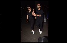 দেখুন, এয়ারপোর্টে ক্যামেরাবন্দি বিরুষ্কা, পোশাকে রংমিলান্তি