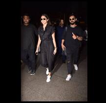 দেখুন, এয়ারপোর্টে ক্যামেরাবন্দি বিরুষ্কা, পোশাকে রংমিলান্তি