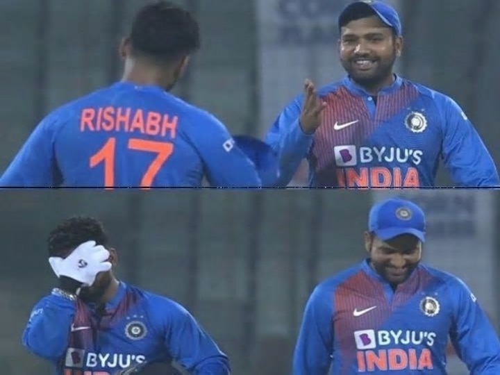 WATCH Pant Regrets, Rohit Facepalms After DRS Howler Against Bangladesh In 1st T20I দেখুন: ডিআরএস নিয়ে ভুলের পর পন্থের আক্ষেপ, মাথায় হাত রোহিতের