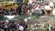দেখুন জওহরলাল নেহরু বিশ্ববিদ্যালয়ে ছাত্র বিক্ষোভের ছবি