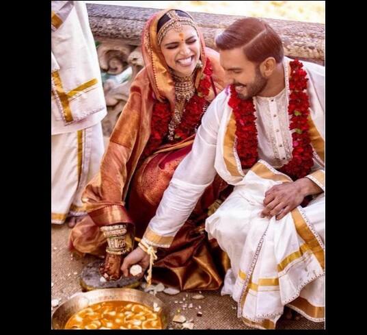 দক্ষিণ ভারতীয় রীতি মেনেই বিয়ে হয়েছে দীপ-বীরের।