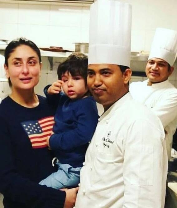 এবার হাতাখুন্তিও ধরতে শিখে গেল করিনা কপূরের ছেলে তৈমুর।