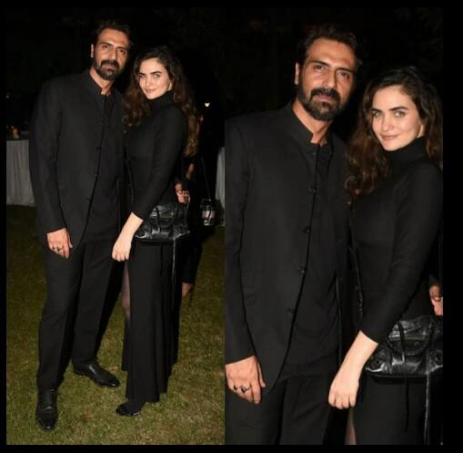 অন্যদিকে রঙ মিলিয়ে দুজনেই কালো পোশাক পরেছিলেন অর্জুন রামপাল ও বান্ধবী গ্যার্বিয়েলা।