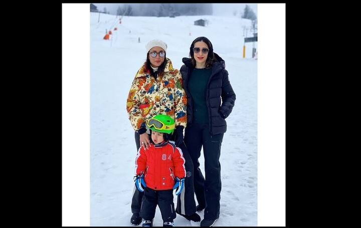 বছর শেষের ছুটিতে মা করিনা ও মাসি করিশ্মার সঙ্গে তৈমুর।