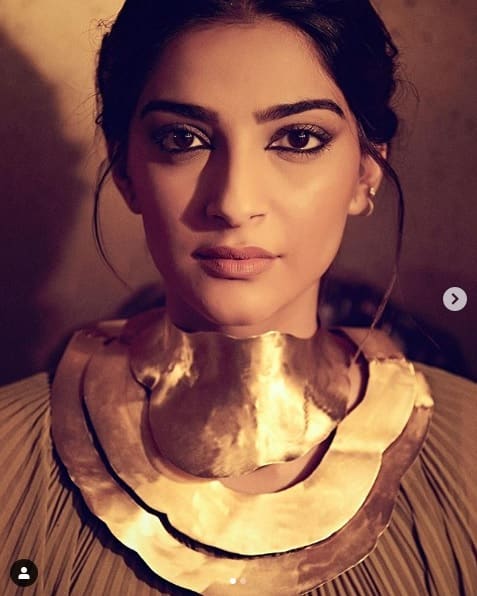 গোটা সাজে সোনালী ঝলক ছিল বিশেষ আকর্ষণ।