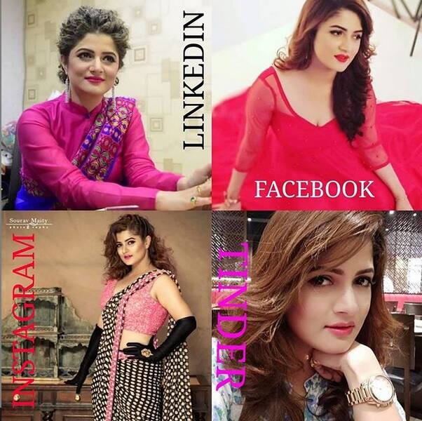 শ্রাবন্তীর পোস্ট করা ছবির কোলাজ।