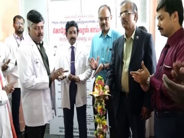 Coronavirus ward inaugurated in Madurai Government Hospital with ribbon cutting, distribution of chocolates  মাদুরাইয়ের সরকারি হাসপাতালে করোনা ভাইরাস ওয়ার্ডের উদ্বোধনী অনুষ্ঠানে বিপুল আয়োজন, কাটা হল ফিতে, চকোলেট বিলি