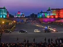 ছবি- প্রথা মেনে মহা সমারোহে রাইসিনা হিলসে বিটিং রিট্রিট, প্রজাতন্ত্র দিবসের উৎসবের আনুষ্ঠানিক সমাপ্তি