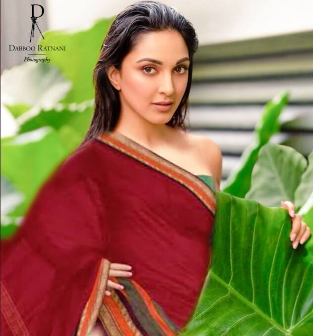 কেউ ফটোশপ করে কিয়ারাকে পরিয়েছেন লাল শাড়ি। সব ছবি- টুইটার।