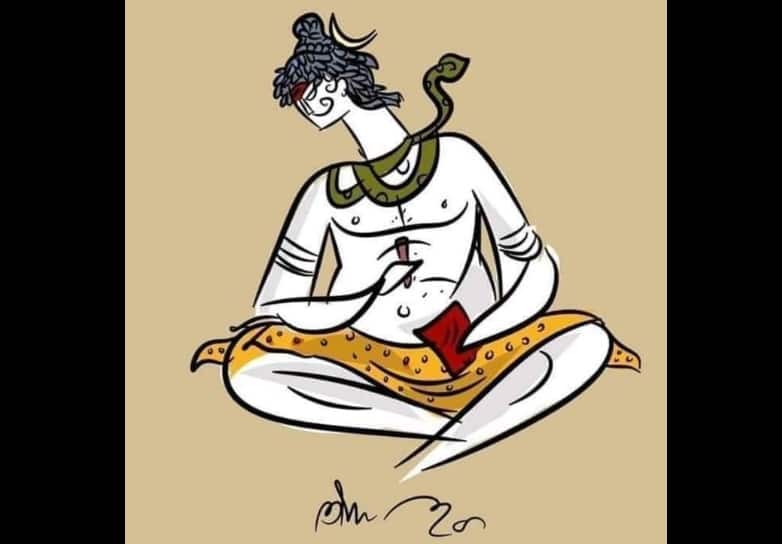 ‘লোকায়ত’ শিবের ছবি এঁকে বিতর্কে শিল্পী, ব্লক ফেসবুক অ্যাকাউন্ট Artist faces wrath for drawing Lord Shiva in a new look, Facebook account blocked ‘লোকায়ত’ শিবের ছবি এঁকে বিতর্কে শিল্পী, ব্লক ফেসবুক অ্যাকাউন্ট