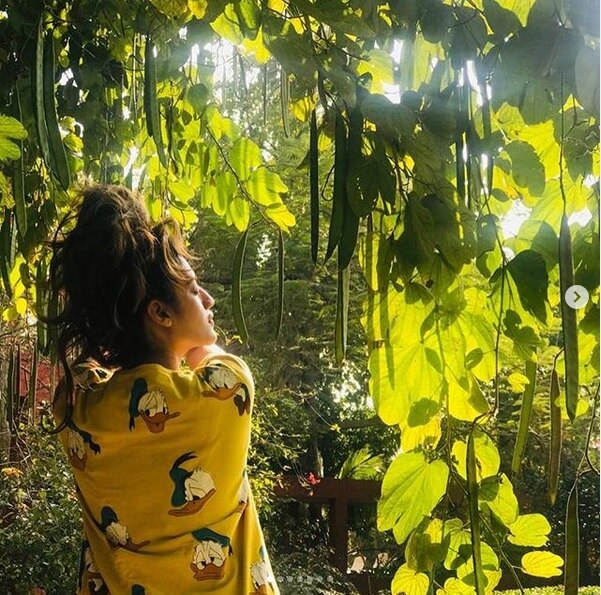 শান্তিনিকেতনে বেড়াতে গিয়েছেন নুসরত জাহান। 