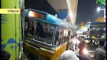 রেষারেষির জের, নিয়ন্ত্রণ হারিয়ে মেট্রোর পিলারে ধাক্কা বাসের, আহত বহু যাত্রী