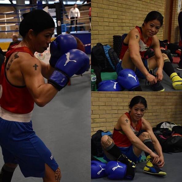 একমাত্র মহিলা বক্সার হিসেবে ৬বার বিশ্বচ্যাম্পিয়ন হওয়া মেরি কম এবারও অলিম্পিকের যোগ্যতা অর্জনের লক্ষ্যে কঠোর পরিশ্রম করে চলেছেন। ছবি সৌজন্যে ইনস্টাগ্রাম