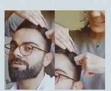 স্যালোঁ বন্ধ, বিরাটের চুল কাটলেন অনুষ্কাই! দেখুন ভিডিও