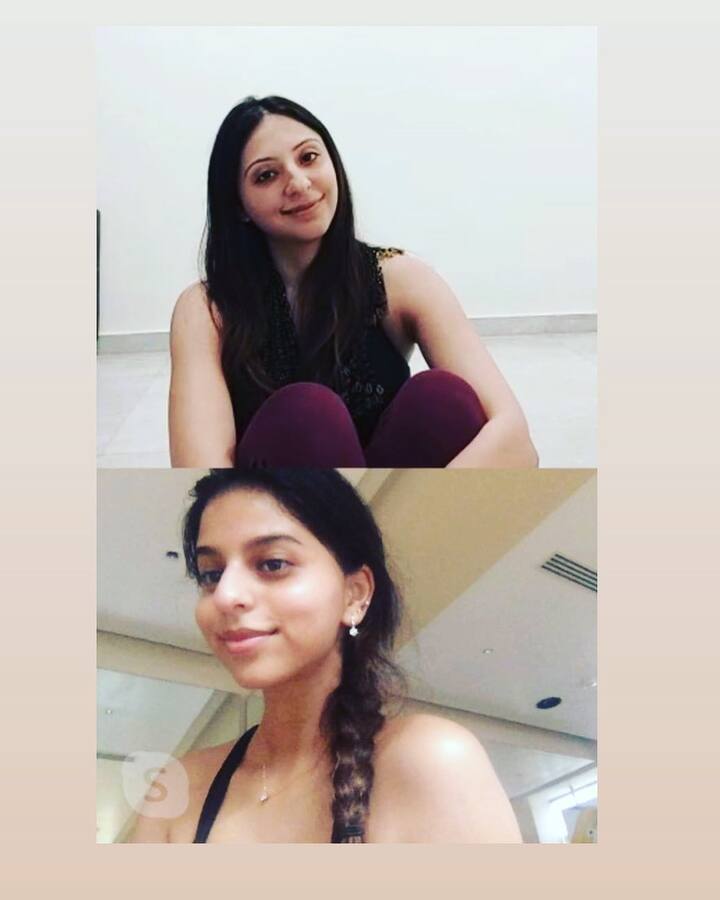সঞ্জনা মুথরেজা হলেন তাঁর নাচের শিক্ষিকা। তিনি ভাইরাল করেছেন সুহানার অনলাইন ক্লাস করার এই ছবিটি।
