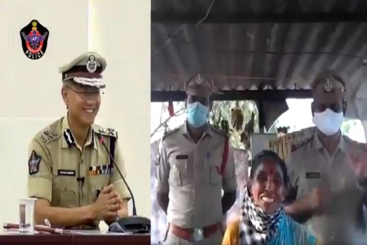 Andhra Labourer Wins DGP's Salute For Offering Soft Drinks to Cops অন্ধ্রপ্রদেশ: লকডাউনে কর্মরত পুলিশকে ঠাণ্ডা পানীয় বিতরণ, দিনমজুর প্রৌঢ়াকে স্যালুট ডিজিপির