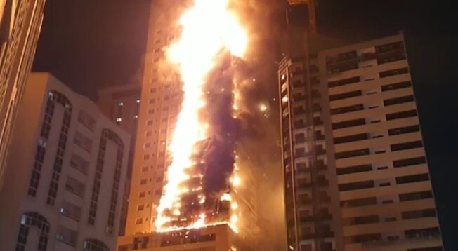 Seven injured in massive fire at Sharjah residential tower, over 250 families evacuated শারজায় ৪৭ তলা টাওয়ারে ভয়াবহ আগুন, জখম ৭, সরানো হল আড়াইশো পরিবারকে