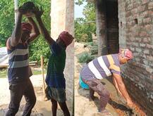 অসুস্থ বাবা-মায়ের পথ্য জোগাড়ে রাজমিস্ত্রির কাজ করছেন ভূগোলের অধ্যাপক