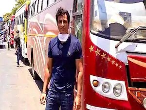 Sonu Soods Ghar Bhejo Mission Aims To Arrange 100 More Buses For Migrants In Next 10 Days আগামী ১০ দিনে আরও ১০০ বাসে শ্রমিকদের ঘরে পাঠাবেন সোনু সুদ