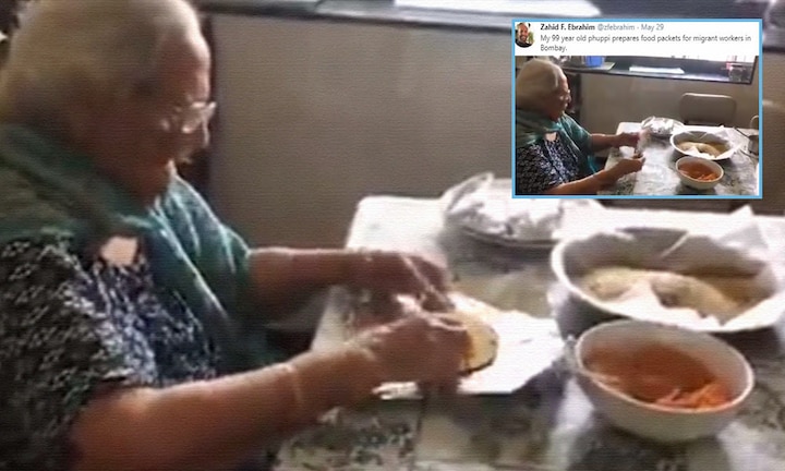 99 Year Old Woman Makes Food Packets For Migrant Workers In Mumbai, Wins Hearts পরিযায়ী শ্রমিকদের জন্য খাবার প্যাক করছেন ৯৯ বছরের বৃদ্ধা, মুগ্ধ ইন্টারনেট