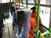 বাসের সিটের সামনে ঝুলছে পর্দা, ঠিক যেন হোটেলের কেবিন - দেখুন করোনা সতর্কতায় কোথায় কী হচ্ছে