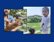 সংজ্ঞাহীন বসন্তবৌরিকে শুশ্রূষা করলেন ধোনি-সাক্ষী, উড়ে যেতেই মন খারাপ জীভার