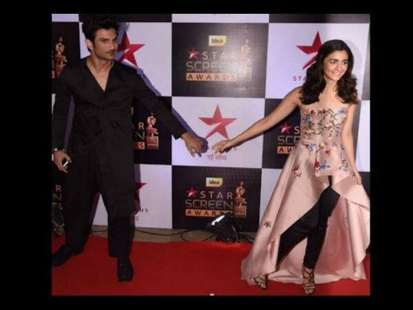 ২০১৬-য় লাল কার্পেটে সুশান্ত-আলিয়া।