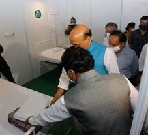 দিল্লিতে রেকর্ড সময়ে হাজার শয্যার করোনা হাসপাতাল তৈরি, ঘুরে দেখলেন অমিত শাহ, রাজনাথ সিংহ