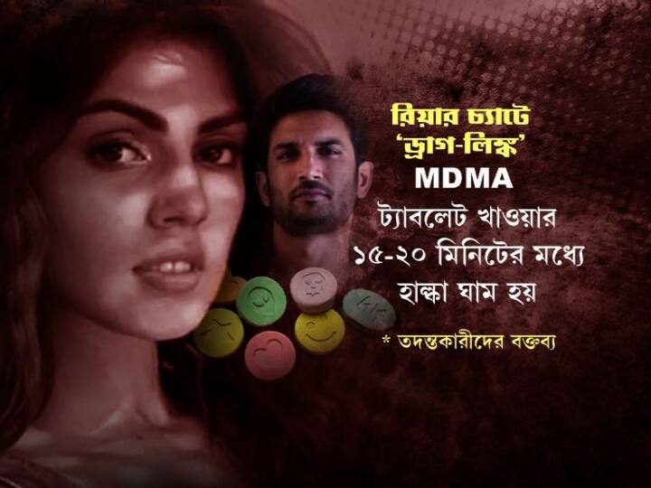 তদন্তকারীদের বক্তব্য, MDMA হল মিথাইলিন ডাইঅক্সি মেথাঅ্যাম্ফিটামাইন একটা ট্যাবলেটের দাম আড়াই থেকে ৩ হাজার টাকা! বিশেষজ্ঞরা বলছেন, এই ট্যাবলেট চোষার মিনিট পনেরো-কুড়ির মধ্যে হাল্কা ঘাম হয় শরীরে। অফুরন্ত এনার্জিতে চাঙ্গা লাগে শরীর-মন। সহজে ঘুম আসবে না।