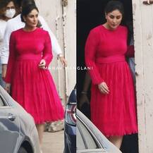 মুম্বইয়ে শ্যুটিং স্পটে দেখা গেল করিনা কপূরকে