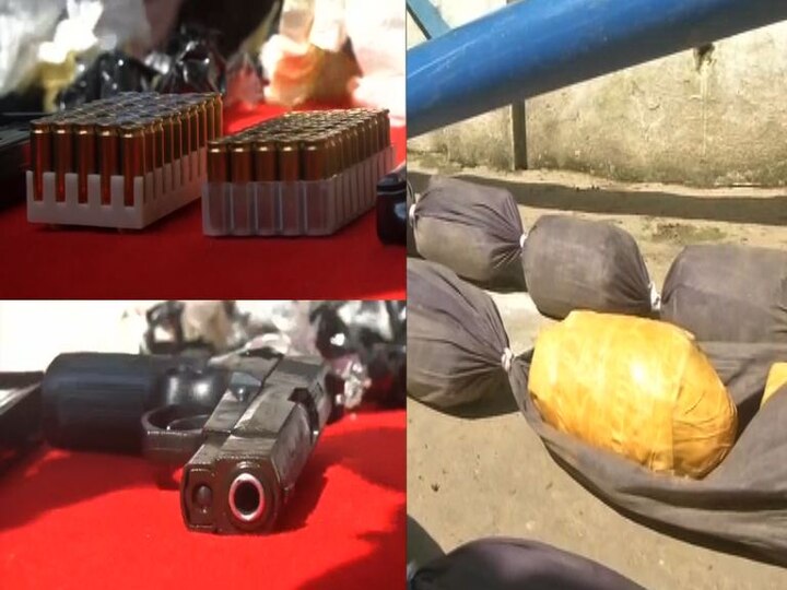 পাক সীমান্তে অস্ত্র ও মাদক চোরাচালানের ছক বানচাল বিএসএফ-এর BSF foils attempt to smuggle arms, ammunition and narcotics into India from Pakistan পাক সীমান্তে অস্ত্র ও মাদক চোরাচালানের ছক বানচাল বিএসএফ-এর