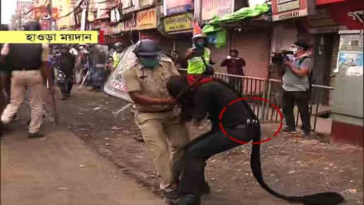 এরপরই পরিস্থিতি নিয়ন্ত্রণে লাঠিচার্জ করে পুলিশ। ব্যবহার করা হয় জলকামান ও কাঁদানে গ্যাসের সেল। রাস্তায় ফেলে এক বিজেপি কর্মীকে মারধর করা হয়। পুলিশের দাবি, ধস্তাধস্তির সময় ওই বিজেপি কর্মীর থেকে আগ্নেয়াস্ত্র উদ্ধার হয়েছে। 