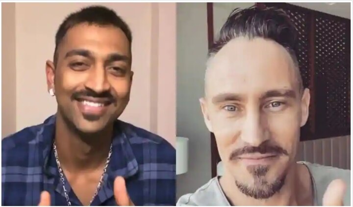 IPL 2020- Krunal Pandya Faf du Plessis join Dinesh Karthik Kieron Pollard in taking 'Break The Beard' challenge দীনেশ কার্তিকের পর ক্রুণাল পাণ্ড্য, ফাফ ডুপ্লেসি, 'ব্রেক দ্য বিয়ার্ড চ্যালেঞ্জ' নিয়ে করলেন ভোলবদল